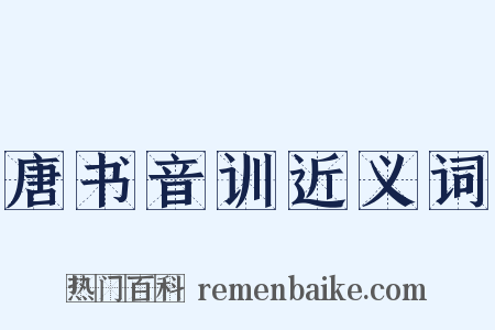 唐书音训近义词是什么意思的图片